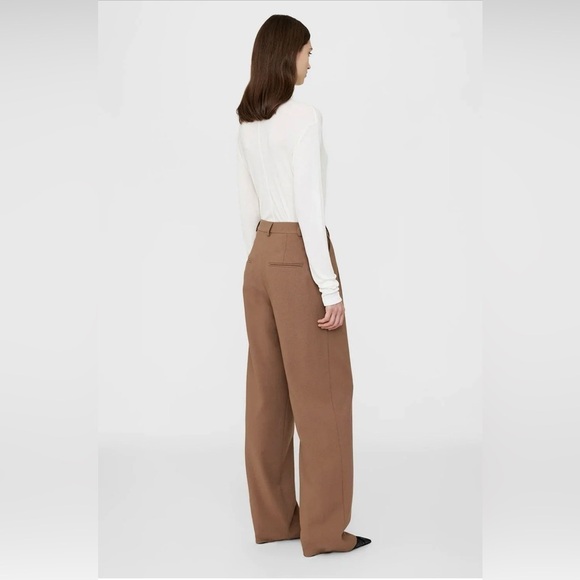 ANINE BING CARRIE PANT IN CAMEL TWILL SIZE 34 - Picture 5 of 8